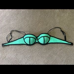 Blue Triangle Bikini Top